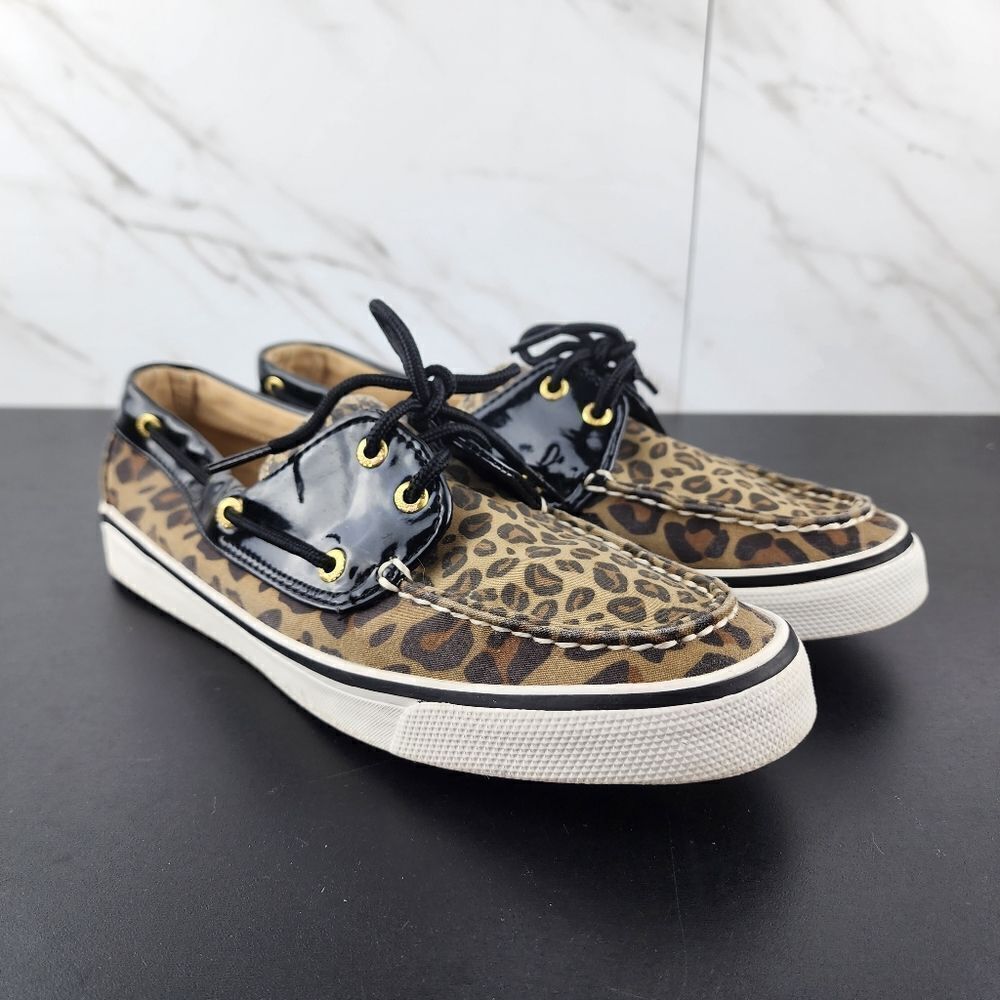 Sperry TopSider Biscayne Leopard Boat Deck Flats